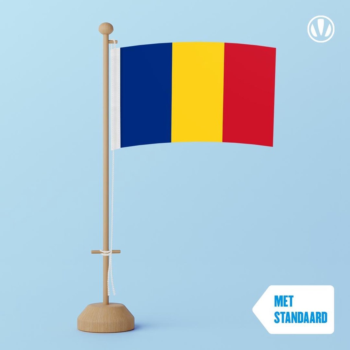 Tafelvlag Roemenie 10x15cm | met standaard